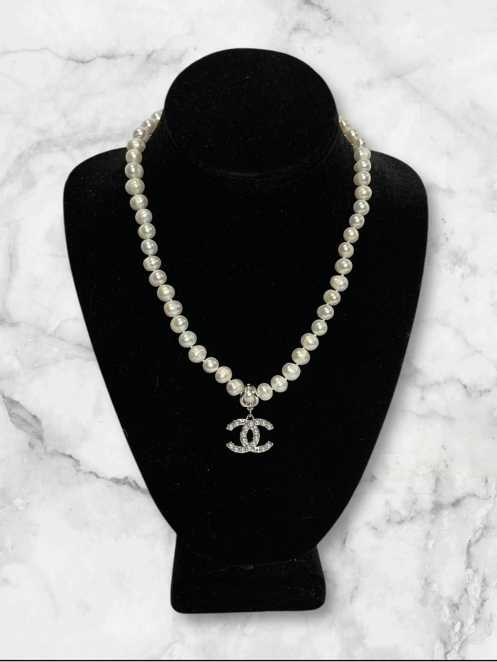 EFFY White Cultured Freshwater Pearl 18" Statement Necklace silver pearl Chanel - Picture 3 of 13